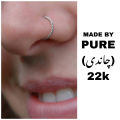 Chandi twisted nose ring nathli for girls and womens made by pure chandi 22k.. 