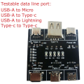 USB Data Line Detection Board Short Circuit Switch Detection Board DT3 USB Cable Tester for IOS Android Micro-USB Type-C. 