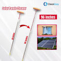 Solar Panels Cleaner with Extendable 9ft Long Rod with Wipe, Solar Panel , Window Glass Wash Brush, Glass Wash High Quality Super Cleaning Durable Rubber Sheet Stainless steel Wiper by CleanEasy. 
