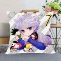Killua Zoldyck Hunter x Hunter Pillow Case For Home Decorative Silk Pillows Cover Invisible Zippered Throw PillowCases 0508. 
