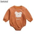 Winter Autumn Unisex Baby Boys Girls Bodysuits Warm Fleece Long Sleeve Toddler Clothing Onesies Cute Animal Casual. 