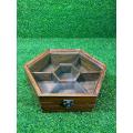 Wooden masala box with 7 large portions 10✖️10 inches box with beautiful new shape. 