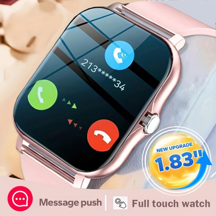 NEW 1.83"Inch Smart Watch With Wireless Calling/Receiving And Multiple Sports Modes Sedentary Reminder Weather Forecast Message Notification Borderlessslim Design Multi-SportMode For Android& For IPhones For Men&Women AS A Gift