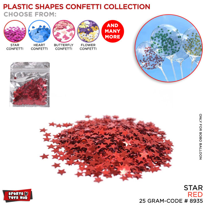 Metallic Confetti Foil Shapes Collections, Stars Confetti, Heart, Snowflakes., Flower, Butterflies, Blossom. Circles Shape Wedding Party Balloon, Birthday Supply Celebration, Event Decor, Engagement/Mehendi, Graduations Parties Only For Bobo Balloons