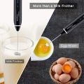 Milk Frother USB Rechargeable Handheld Foam Maker 3-Speed Adjustable for Latte Coffee Cappuccino Making with Egg Mixer and USB Charging Cable. 