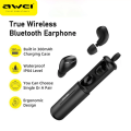 Awei T55 Wireless Bluetooth Earphones With Mic Wireless Headphones In-ear TWS Earbuds Waterproof IPX4 Sport Gaming Headset. 