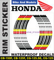 Wheel Stickers for HONDA CG125, CD70 Rim Reflector Tape Motorcycle Decals Graphics 17". 