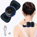 Portable EMS Mini Electric Neck Back Body Massager Cervical Electric Neck Back Massager Muscle Therapy Pressure Pain. 