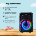 Rechargeable Bluetooth Speaker - Wireless Rgb Mini Portable, Bluetooth Speaker with High Quality Sound, High Bass & Woofer for Mobile, PC Computer & Laptop -. 