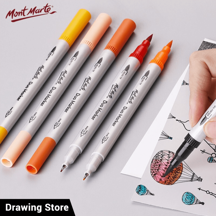 Mont Marte Signature Dual Tip Watercolor Brush Pen And Fineliner
