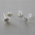10 pcs- 5 PAIRS Anti Allergenic Stainless Steel Earring top Base- Pin Studs- Earring - Jewelry Making Findings - tops base- ear stud base. 