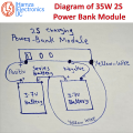 35W 2S Power Bank Module QC 3.0 Supported Built-In Bms Function Charging Module With Connected Wire & Heat Sensor Supported Super Fast Charging & SuperVooC Charging. 