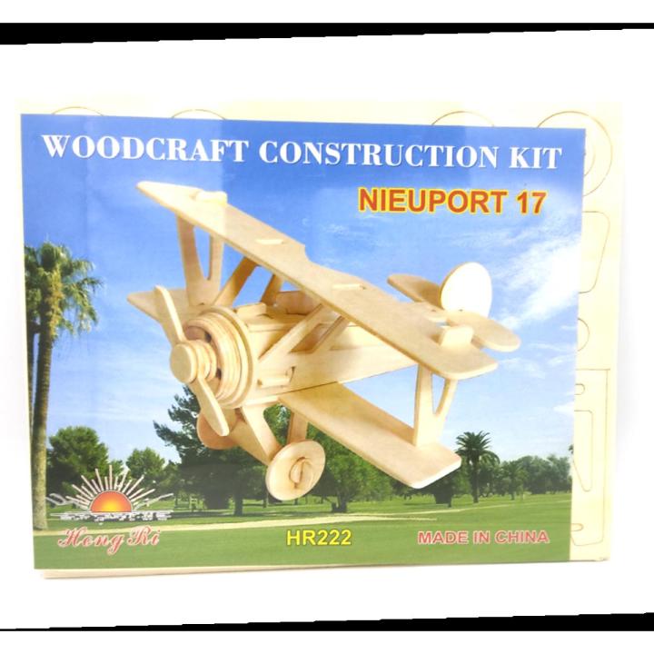 Airo Plane Assembly Puzzle Game - Wooden Craft Assembly Kit Toys For Kids