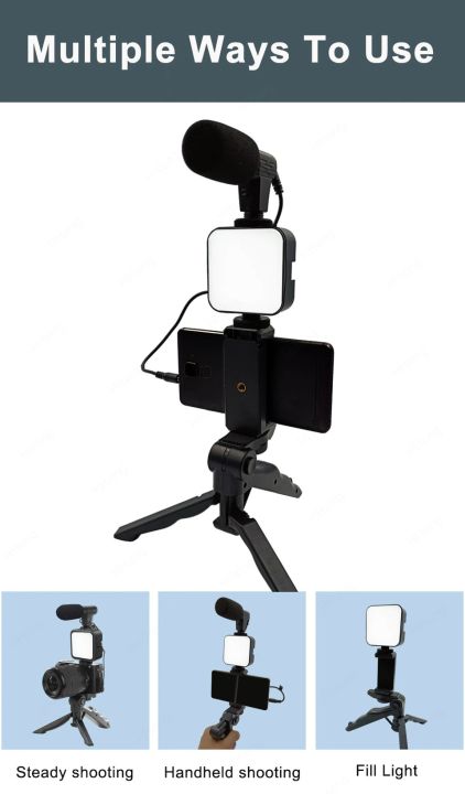 Vlogging%20Video%20Making%20Kit%20AY-49%20%20for%20Live%20Streaming%20Vlogging%20Self-Portrait%20Photography%20Vlogging%20Kit,%20Video%20Making%20kit,%20with%20stand,Led%20Light,%20Mobile%20Holder%20ALL%20IN%20ONE%20-%20Image%205