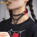 Super Choker Collar Double Layer Fashion Hip-pop Love Heart Choker Necklace. 
