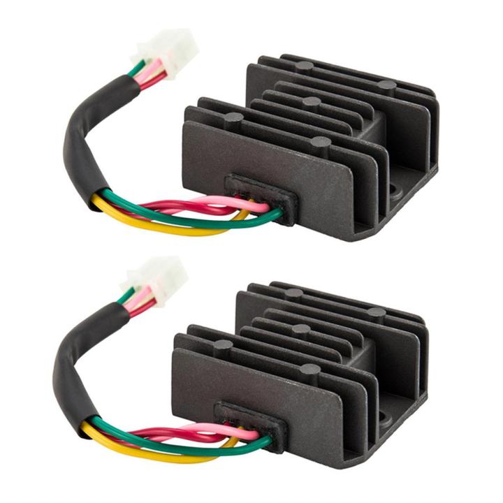 NCANRUI 2X Universal 4 Wire Full Wave Black Motorcycle Regulator ...