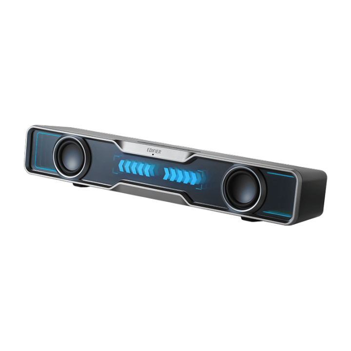 Edifier QS30 Multimedia Soundbar with Dynamic Lighting, Bluetooth V5.4, Enhanced Bass, Integrated Mic, Multiple Sound Effects via APP, USB Powered Speaker for Desktop/PC/Laptop/Tablets - Black | Edifier Sound bar |