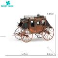 Simulated Carriage Shape Wild West Cowboy Carriage Diy Assembly Model Educational Toy Collectible Gift Diy Carriage Model. 