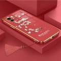 Casing For Samsung A04 A04E samsung A05 Luxury Beautiful mapies with flower Camera Protection Phone Case Plating Edges Silicone Soft Cover With Free Lanyard. 