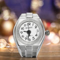Finger Ring Watch Shape Stretchy Unisex Pointer Round Dial Quartz Watch Ring for Cocktail Party. 