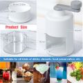 Ice Crusher Machine for Home,Manual Ice Shaver Crushed Ice Maker Shaved Ice Machine with Ice Cube Trays for Party, Bars, Restaurants (White). 