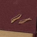 New Fashion one pair Ear Sweep Wrap Silver Gold Ear Climber Ear Clip Cuffs Leafs Earrings Jewelry For Women Wing Ear Clips Earring. 
