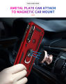 PlusCase for Motorola Moto G8 Plus / G8 Play / One Macro Case Shockproof Stand Finger Ring Hard Back Phone Cover. 