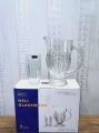 DELI - Delisoga Glassware Glass Water Set 7 Pcs sets 1 pcs Jug 1.2L / 6 Pcs sets Glass 370ML. Let premium Glassware Change Our Life Style. 