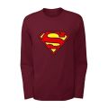 Superman Printed Casual Tees Long Sleeves Crew Neck T shirt Top Quality Shirts For Men. 