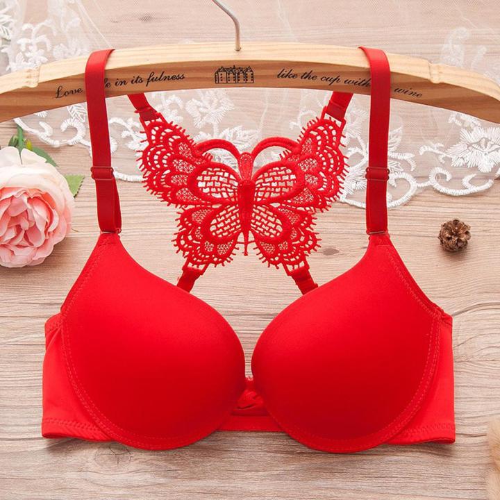 Strab Open Adjustable Front Open Butterfly Y-line Adjustable Straps Push Up Bra for girls ...