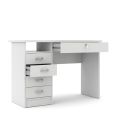 Home Office Desk, Study Table, Writting Desk with 5 Drawers, Living Room Bedroom furniture ,Multispacer White, 43.03'' Desk. 
