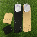Last Wish 3 Pairs Ladies Socks - Thumb Socks Dot Print - Black & Skin - High Quality Socks For Womens. 