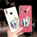 LECOMES for Huawei Nova 3i Back Cover with Bowknot Makeup Mirror Luxury 6D Plating Shiny Phone Case Soft Silicone Square Mobile Cases Pouch for Girls Boys. 