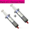 Pack of 2 Thermal Compound Paste, Thermal Conductivity Cooling Silicone Grease Apply to Filled Contact Surfaces Gap Reduce Work Temperature For Computer PC Heatsink/CPU/GPU/Cooler Fan/LED. 