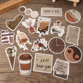 60/120Pcs Aesthetic Stickers Retro Ins Notebook Water Cup Stickers Cute Student Ledger Stickers. 