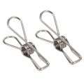 NANLIY-24 Pcs Stainless Steel Wire Clip, Multi-Function Clip, Utility Clip Pins Hang Clip Office Fastener, Metal Wire Clip for Clothes Clothes Drying. 