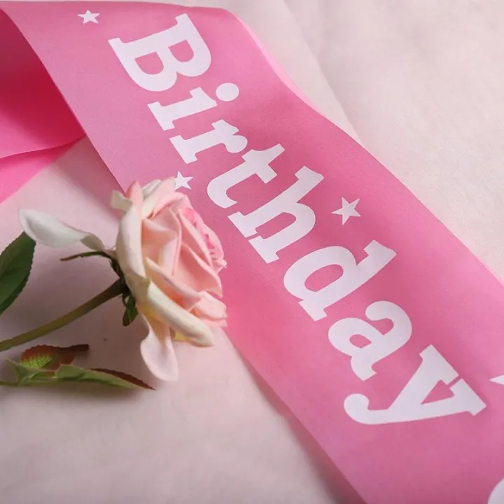 "Birthday%20Girl"%20Sash%20In%20Pink%20Color%20-%20Best%20For%20Girl's%20Birthday%20Party%20Wears%20-%20Image%205