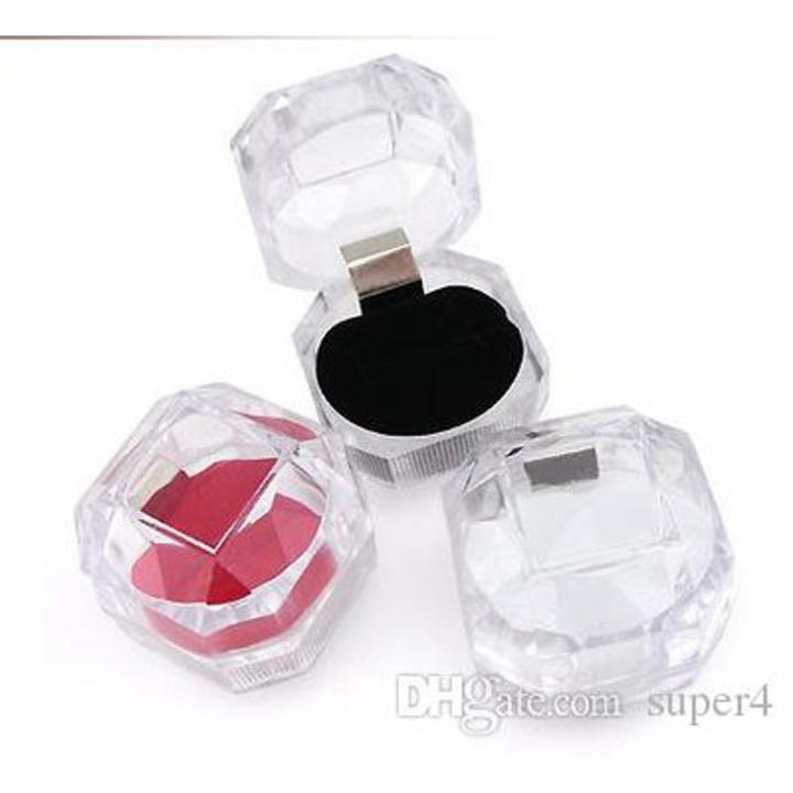 Crystal Ring Box with New Fashion Double Leaf Ring For Girls and Women's