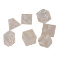 7Pcs DND Dice Set Beautiful Dice for Roleplaying Games Dungeon and Dragons Table Board Roll Playing Transparent Pink. 