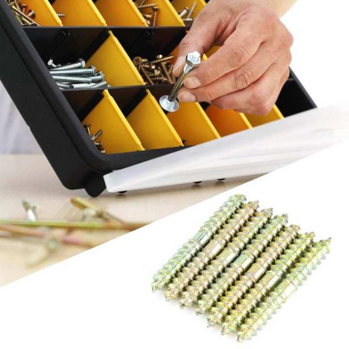 20pcs5*40mm Dowel Screw Woodworking Furniture Connector Double Ended