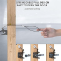 1PCS Door Latch with Spring Puller, Fence Door Lock, Fence Lock Small Lock with Rope, Suitable for Fence Gates Easy Install Easy to Use. 