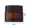 Empty Premium China Amber Glass Jar 30ml – TYPE III with Black Glossy Cap & PP Liner. 
