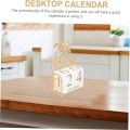 Iron Crafts Desktop Calendar Simplicity Perpetual Wood Desk Calendar Desk Decor Blocks Office. 
