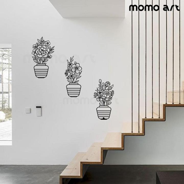 Quality wall Decals Vinyl Stickers Flower Pots in Three Different Designs