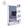 Unique Rectangular Dressing Wall Mirror with Shelves Wall Hanging Dressing Mirrors White DIY Wall Mounted Dressing Table, Wall Mirror with Shelf. 