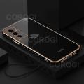 For Tecno Spark 8 Pro Back Cover with Hand Strap Luxury Shiny 6D Plating Maple Leaves Pattern Protective Case Square Bumper Soft Silicone Mobile Phone Cases. 