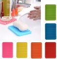 Silicone Soap Dishes Self Draining Soap Bar Holder Soap Saver Sponge Tray Drainer Dishes for Bathroom Shower Bathtub Kitchen (1 Pcs). 