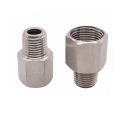 M10 M14 M16 M20 1/8 1/4 3/8 1/2 BSP Male To Female Thread 304 Stainless Steel Socket High Pressure Resistant Pipe Fitting. 