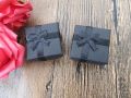 Pack of 6 Black Ribbon Empty Gift Ring Boxes.. 