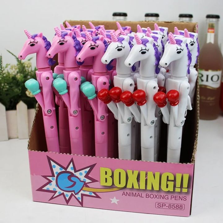 01 Pc Boxing Gel Pen - Unicorn Fighting Parrot/ Birds Emoji pens